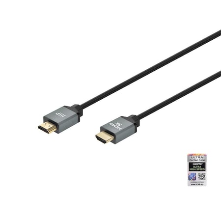 Monoprice 8K Cert Ultra High-Speed Slim HDMI Cable - 8K60, 4K120, 48Gbps, HDR, Gold-Plated, 4ft, BLK 47905