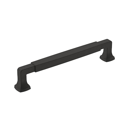 Amerock Stature 6-5/16 in 160 mm Center-to-Center Matte Black Cabinet Pull BP36889FB