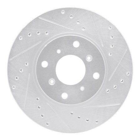 Dynamic Friction Co DFC Brake Rotor - Drilled and Slotted - Silver 631-59022R