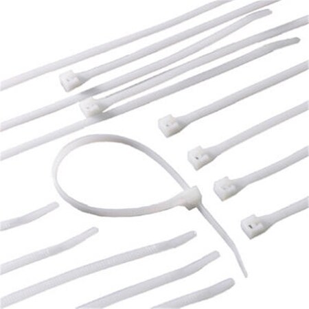 Acoustic Cable Tie, 4 in L, 13/16 in Max Bundle Dia., Natural, Nylon 6/6, 18 lb Strength, 40 PK AC595573