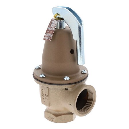 Watts Boiler Pressure Relief Valve, Iron, 75 psi F383484