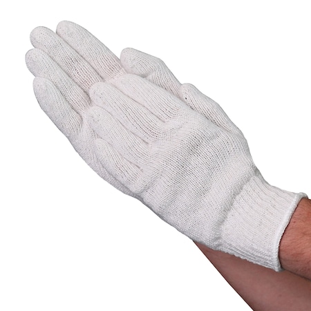 Vguard Medium Weight String Knit, Bleached White, 25DZ/CS, Mens, 300PK SKVG200BM