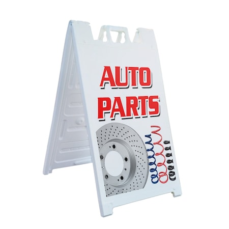 Signmission Auto Parts, A-Frame & 2 Decals Installed, Heavy-Duty Plastic Frame SBHD-D-2436-Auto Parts