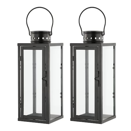 Safavieh Lorient Outdoor Lantern, Black - 2 Piece PLT4069A-SET2