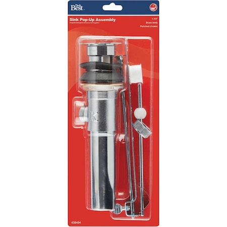Do It Best 1-1/4'' Polished Chrome Brass Pop-Up Assembly DIB820-77