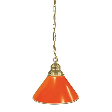 Holland Bar Stool Co Orange Pendant Light, Brass Fixture BL1BROrg
