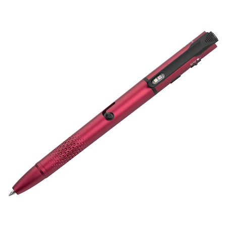 Olight O'Pen 3 EDC Pen with Tip and Clip Lights and Green Laser Pointer, Red O'Pen 3