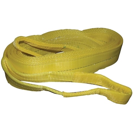 S-Line Ancra Lifting Sling, 4 in W, 12 ft L, 2-Ply, 11,000 lb Vertical Hitch, Polyester, Gray 20-EE2-9804X12
