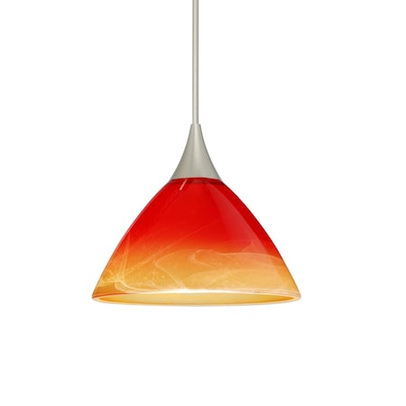 Besa Lighting Domi Cord Pendant, Solare, Satin Nickel Finish, 1x5W LED 1XT-1743SL-LED-SN