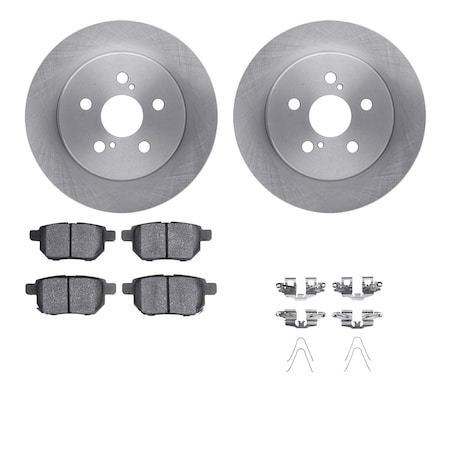 Dynamic Friction Co DFC Brake Rotor with 5000 Brake Pads and Hardware Kit 6512-76500