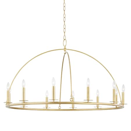 Hudson Valley Lighting Howell 12 Light Chandelier 47 In. Aged Brass 9547-AGB