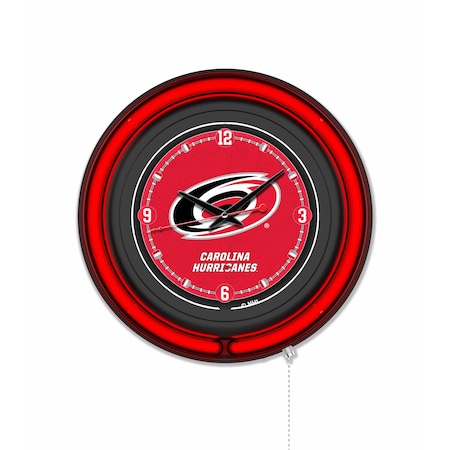 Holland Bar Stool Carolina Hurricanes 15 Double Neon Wall Clock Clk15BK