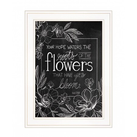 Homeroots Yet to Bloom 3 White Framed Print Wall Art 407656