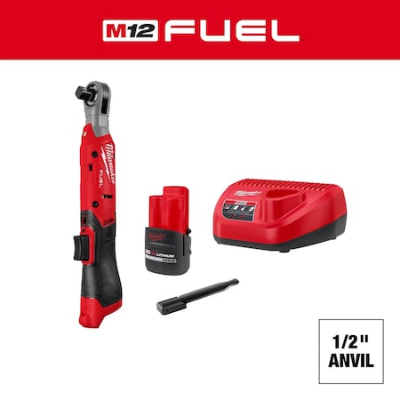 Milwaukee Tool Cordless Ratchet, 0.5 in 3054-21