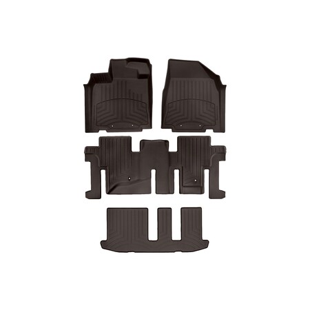 Weathertech Cocoa, Front and Rear and Rear FloorLiner HP 47445-1-2-3IM