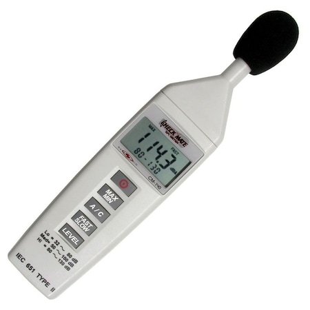 Galaxy Audio SPL Sound Pressure Level Meter w/ 1/2-in Electret condenser microphone +/- 1.5 dB AC Signal Output CM140