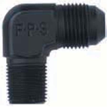 Fragola 482206-BL 90 deg Aluminum -06 AN to 0.25 NPT Adapter Fitting, Black FRG482206-BL
