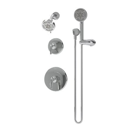 Symmons Elm Two Handle Five Spray Shower Trim with Three Spray Hand Shower (Valves Not Included) 559515TRM