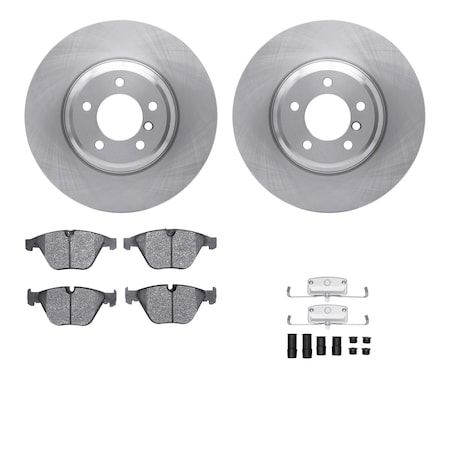 Dynamic Friction Co DFC Rotors with EURO 5000 Ceramic Brake Pads includes Hardware 6612-31293