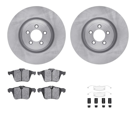Dynamic Friction Co DFC Rotors with EURO 5000 Ceramic Brake Pads includes Hardware 6612-20064