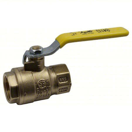 Apollo Valves Manual 2-Way Ball Valve, NPT, Brass 77F10501