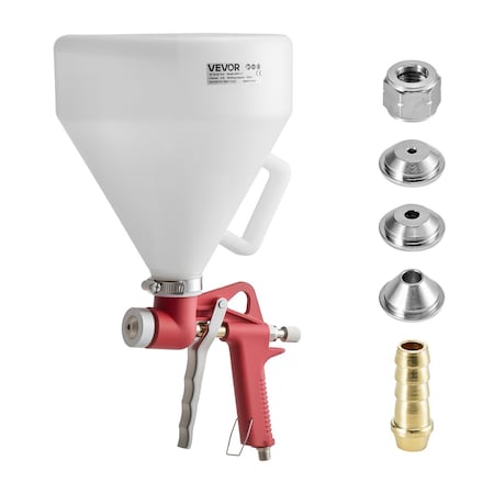 Vevor Air Texture Spray Gun Drywall Texture Sprayer with 3 Nozzles 3.5mm 6mm 8mm B002-A