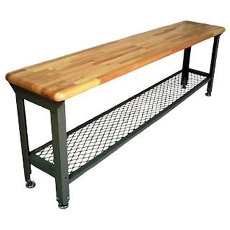 Betterbeds Hardwood Maple Top Locker Bench - 9.5 x 108 x 17 in. BE2474537