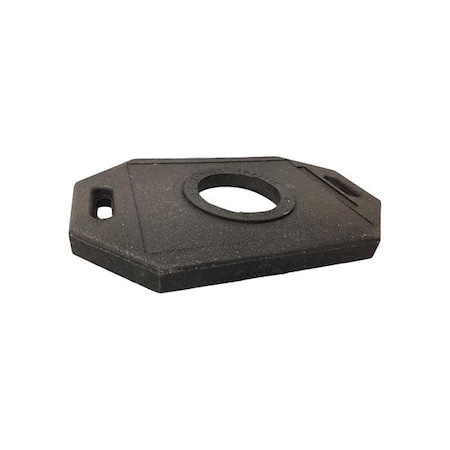 Traffix Devices/Vizcon Cone base 30lb, Recycled Rubber, 2 1/2 in Height, 19 3/4 in Length, 30 lb, Black 42030-CRU