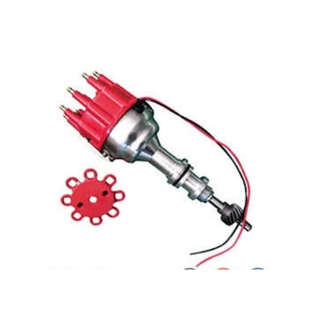 Bous Performance Race Pro Billet Aluminum Distributor Cap for SB Ford 351W, Blue D33163BU