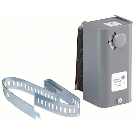 Johnson Controls Line Voltage Mechanical Thermostat, Heat or Cool, 200 to 240F, Knob, Screwdriver, 24 to 277V AC A19DAF-2C