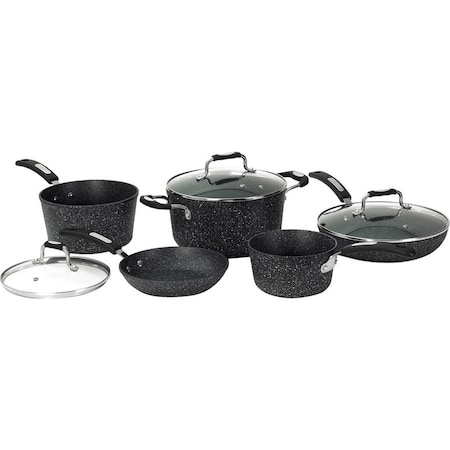 The Rock By Starfrit THE ROCK 8pc Cookware Set with Bakelite Handles 030930-001-0000