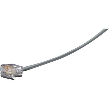Black Box Flat Satin Telco Patch Cable - Stranded, Unshielded, PVC, Cross-Pin, 4-Wire, RJ11, EL04M-25
