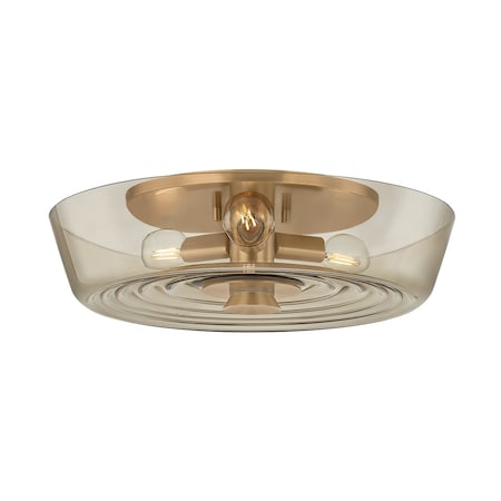 Troy Lighting 1 Light Shore Flush Mount Patina Brass/Slate Gesso C7216-PBR/GSL