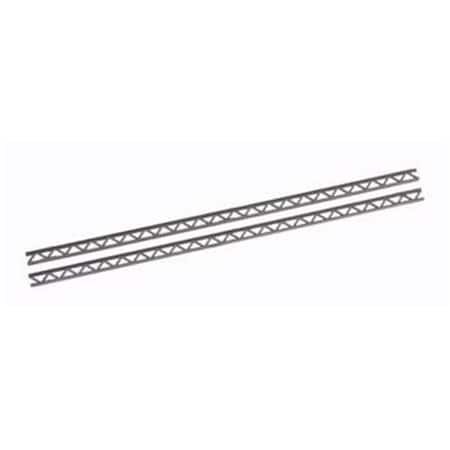 Plastruct 0.18 in. ABS Open Web Truss Plastic Strip, Dark Gray, 2PK PLS90402