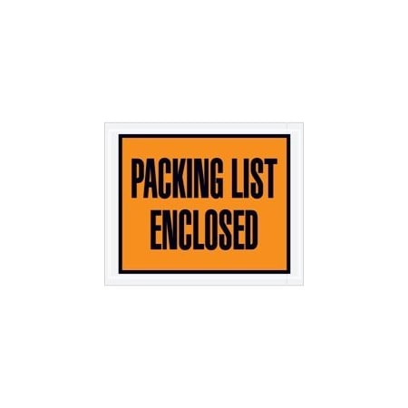 Bubblefast 4 1/2 x 5 1/2'' Orange Full Face ''Packing List Enclosed'' Envelopes, 1000PK BFPL10