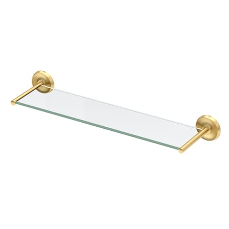 Gatco Designer II Glass Vanity Shelf, Brushed Brass 5057