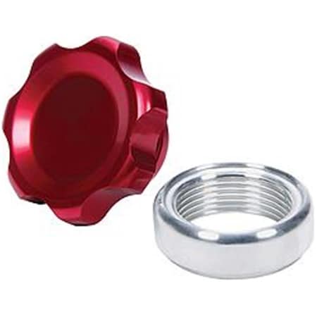 Powerhouse Red Anodized Filler Cap with Weld-In Aluminum Bung, Small PO3603181