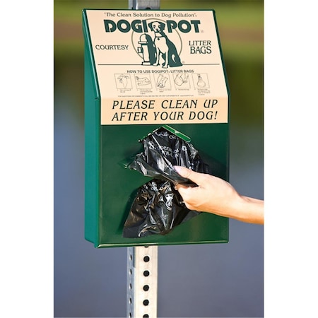 Dogipot Aluminum Junior Bag Dispenser, Forest Green DO87351
