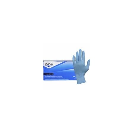 Proworks NPF Nitrile Powder Free Exam Gloves, 5.5 mil Thickness x 9.50in Glove L, X-Large Size, For, 10PK GL-N106FX