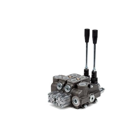Hydro Custom BSV-3 Section Control Valve Assembly, 2 Spool, 13 GPM, 4-way 3-pos, A and B Closed in Neutral Pos 228314