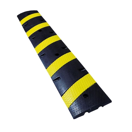 Articulos Para El Hogar 6 ft. x 1.9 in. Rubber Striped Speed Bump Strip AR3029899
