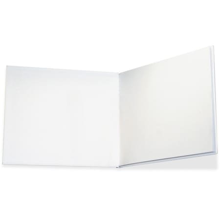 Ashley Productions Hardcover Blank Book, 8" x 6" Landscape, White, PK12 10703