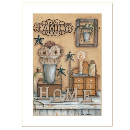 Homeroots Family 10 White Framed Print Wall Art 405301