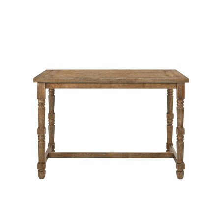 Homeroots 54" Oak Wood Trestle Base Dining Table 631278