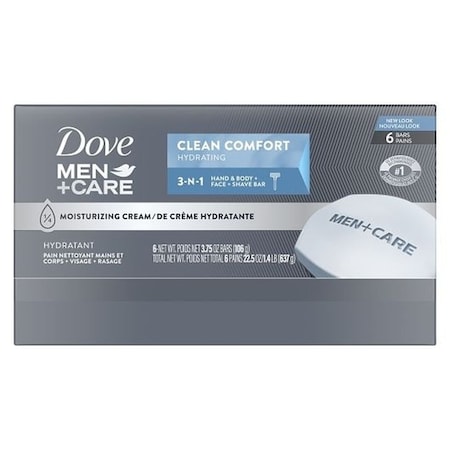 Dove Men+Care Clean Comfort Bar Soap, 22.5 Ounce, 12PK 67908