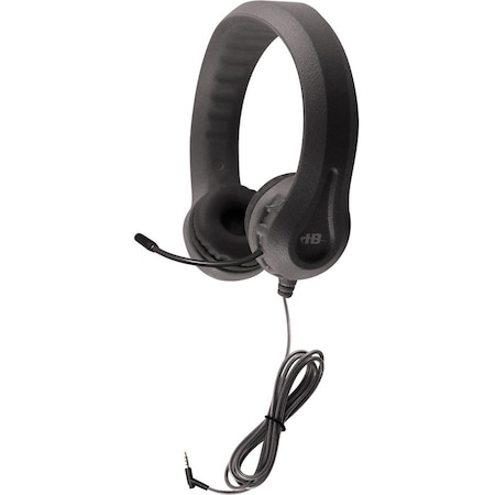 Hamiltonbuhl Hamilton Buhl Kid's Flex-Phones TRRS Headset with Gooseneck Microphone - BLACK KFX2-BLK