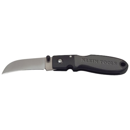 Klein Tools Lightweight Lockback Knife 2-1/2-Inch Sheepfoot Blade, Black Handle 44004