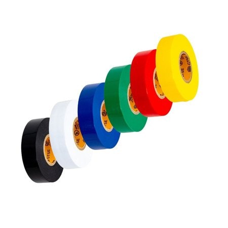 Gtse Multi-Pack of Vinyl Electrical Tape, 3/4in x 66ft - Pack of 6, 6PK PVC-400-MIX-06