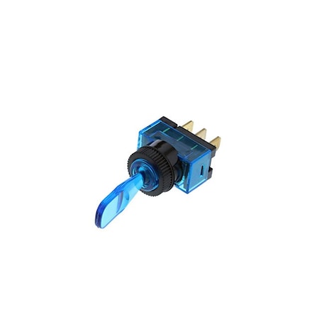 Switch Components Wedge Toggle, 3P SPST OFF-ON, Blue Bulb TE1-1A-DC-1-UL