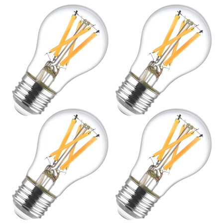 Luxrite A15 Edison LED Bulb, 60W Equivalent, 8.5W, Dimmable, 3500K Natural White, Enclosed Fixture, 4PK LR21692
